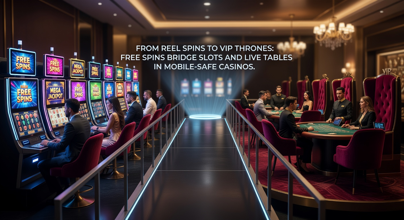 Vibrant slot reels transitioning to elegant live dealer blackjack tables on a mobile screen, symbolizing the seamless journey in optimized casinos