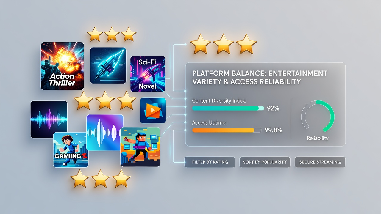 Overview of rating systems influencing platform selections across entertainment options
