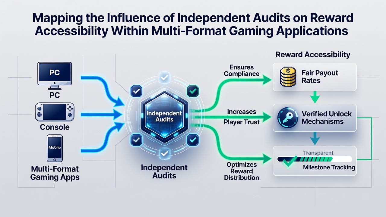 Charts displaying reward accessibility metrics before and after audit implementations in multi-format apps