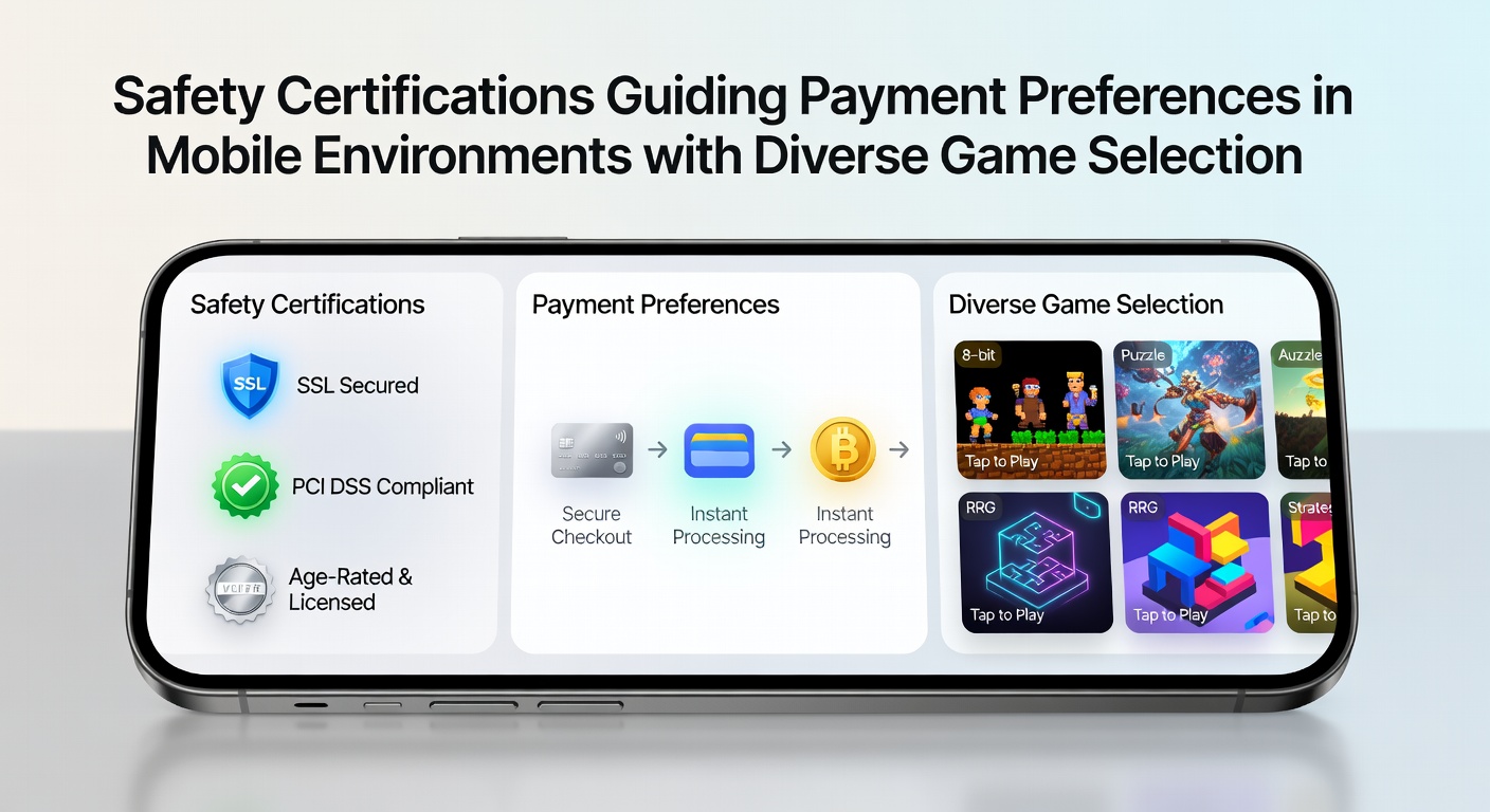 Close-up of a mobile screen displaying multiple game thumbnails, active incentive banners, and a certified e-wallet payment selection panel