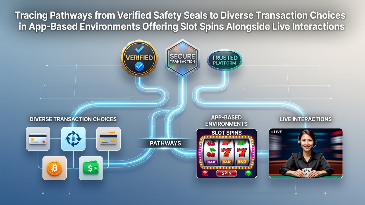 Mobile app interface displaying verified safety seals alongside slot and live dealer game options